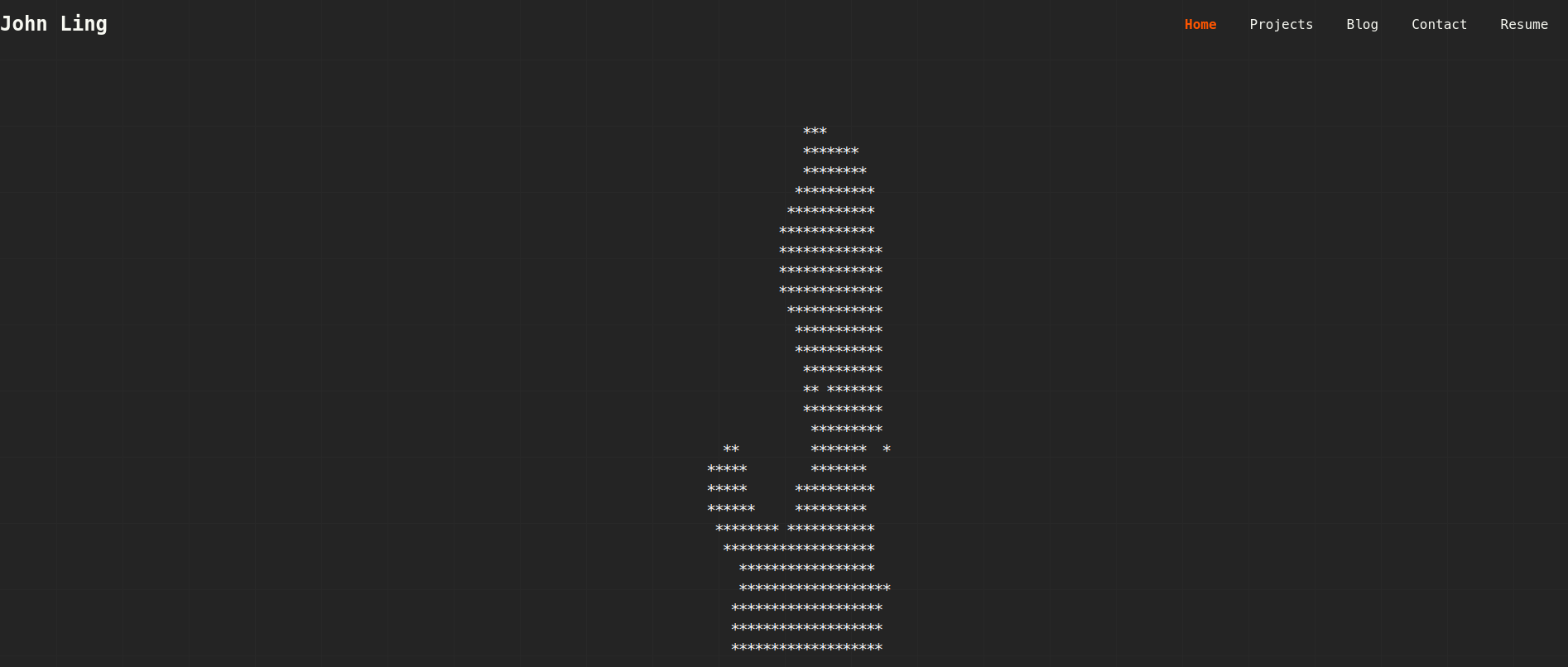 Screenshot of bad apple on my website