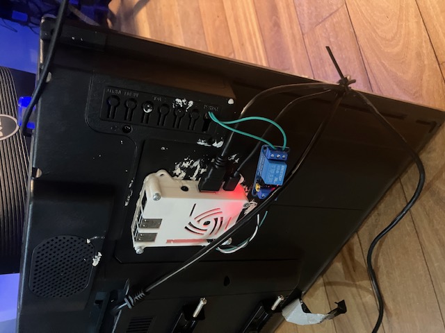 Photo of my relay board and raspberry pi