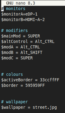 Setting monitors in settings.conf