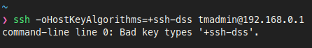 SSH fails to connect after adding HostKeyAlgorithms