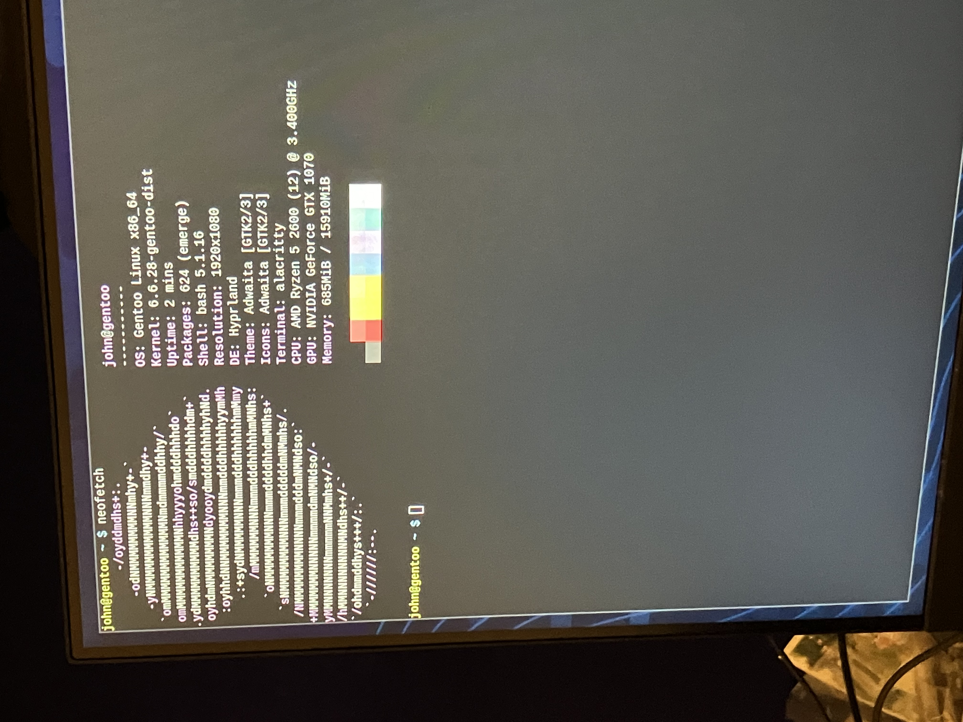 Hyprland Gentoo install